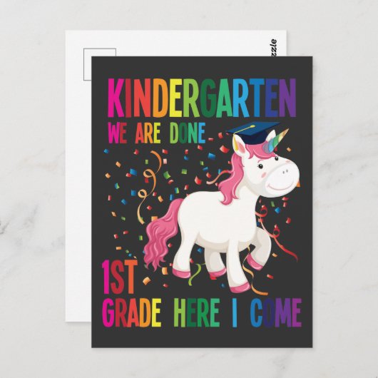Kindergarten Afstuderen Surprise First Grade Kinde Briefkaart (Voorkant / Achterkant)