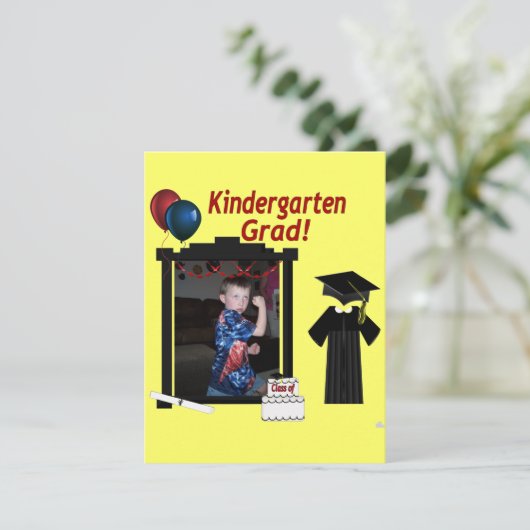 Kindergarten Afstuderen Uitnodiging toevoegen Foto (Staand voorkant)