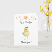 Kindergarten Basisschool Leraar bedankt Kaart (Gele Bloem)