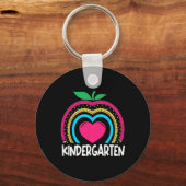 Kindergarten Boho Rainbow lerarenteam Kinder squa Sleutelhanger (Achterkant)