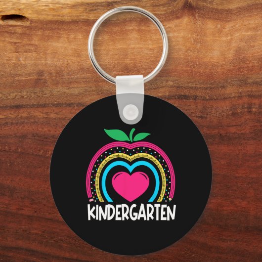 Kindergarten Boho Rainbow lerarenteam Kinder squa Sleutelhanger (Voorkant)