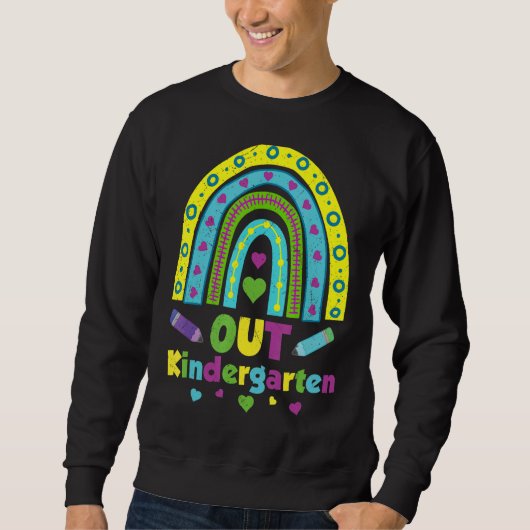 Kindergarten Boho Rainbow Peace School Kinder Trui (Voorkant)