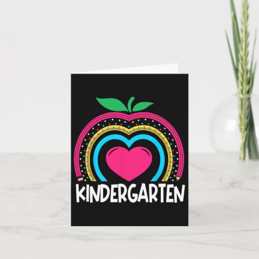 Kindergarten Boho Rainbow Teacher Team Kinder Squa Kaart (Voorkant)