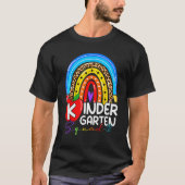 Kindergarten Boho Rainbow Teacher Team Kinder Squa T-shirt (Voorkant)