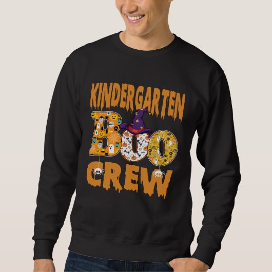 Kindergarten Boo Crew Teacher Halloween Trui (Voorkant)