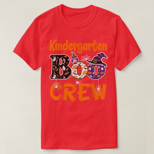 Kindergarten Boo Crew Teacher Student Halloween Co T-shirt (Design voorkant)