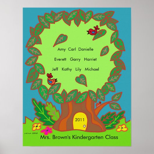 Kindergarten - Boom van Vera Trembach Poster (Voorkant)