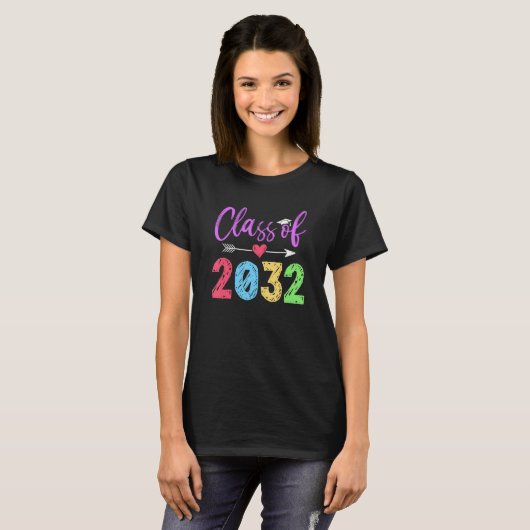 Kindergarten Class Of 2032 Graduation First Day Of T-shirt (Voorkant volledig)