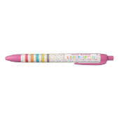 Kindergarten Crayon Colors Hearts Stripe Butterfly Zwarte Inkt Pen (Bodem)