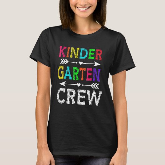 Kindergarten Crew Back To School For Teacher Stud T-shirt (Voorkant)