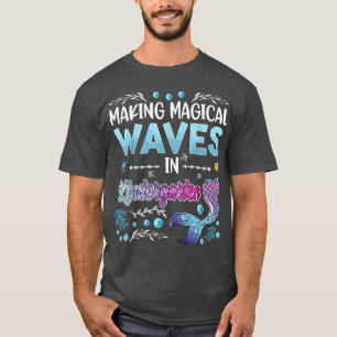 Kindergarten Cute Mermaid meisjes 1e dag terug naa T-shirt