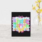 Kindergarten Cute Pencil Coquette Bow Teachers Stu Kaart (Gele Bloem)