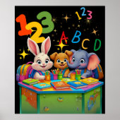 Kindergarten Cuties - ABC Dierenvrienden Poster (Voorkant)