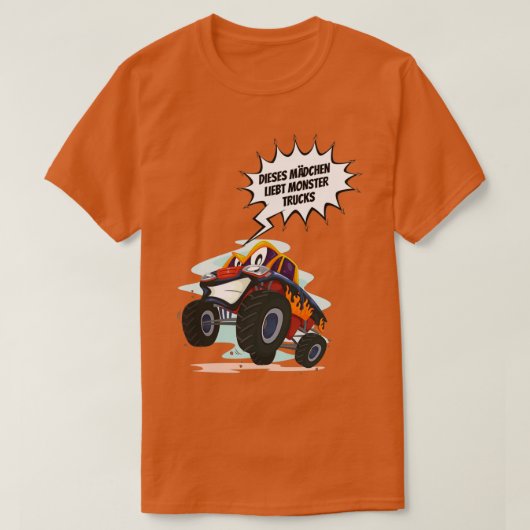Kindergarten Dieses Mdchen Liebt Monster Trucks T-shirt (Design voorkant)