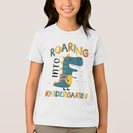 Kindergarten Dinosaur Back to School Shirt (Voorkant)