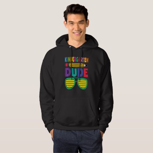 Kindergarten Dude Happy First Day To School S Hoodie (Voorkant volledig)