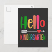 Kindergarten, eerste dag gereed voor leraar Kinder Briefkaart (Voorkant / Achterkant)