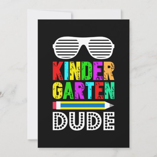 Kindergarten Eerste Dag Terug Kaart (Voorkant)