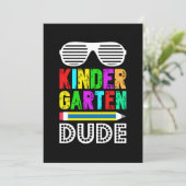 Kindergarten Eerste Dag Terug Kaart (Staand voorkant)