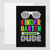 Kindergarten Eerste Dag Terug Kaart (Voorkant / Achterkant)