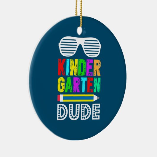 Kindergarten Eerste Dag Terug Keramisch Ornament (Rechts)