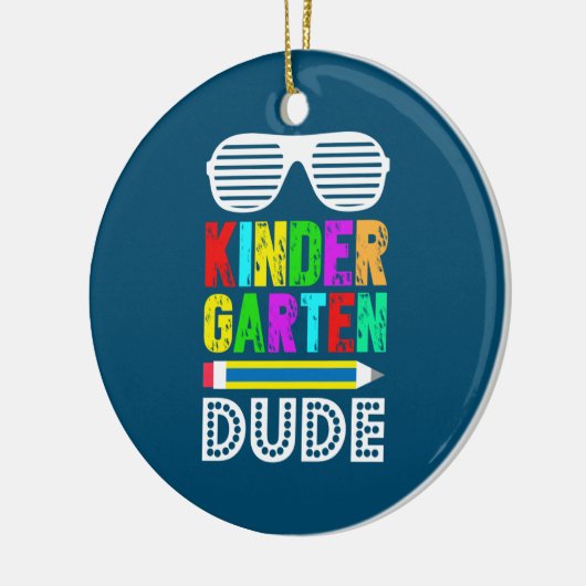 Kindergarten Eerste Dag Terug Keramisch Ornament (Links)