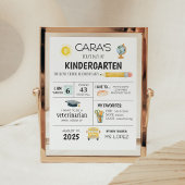Kindergarten eerste dag van schoolteken poster