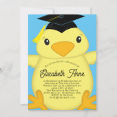 Kindergarten Elementaire Kind Chick Graduation Par Kaart (Voorkant)