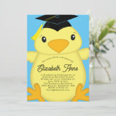 Kindergarten Elementaire Kind Chick Graduation Par Kaart (Staand voorkant)