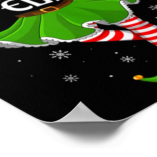 Kindergarten Elf Christmas Family Girls Women Elf  Poster (Hoek)