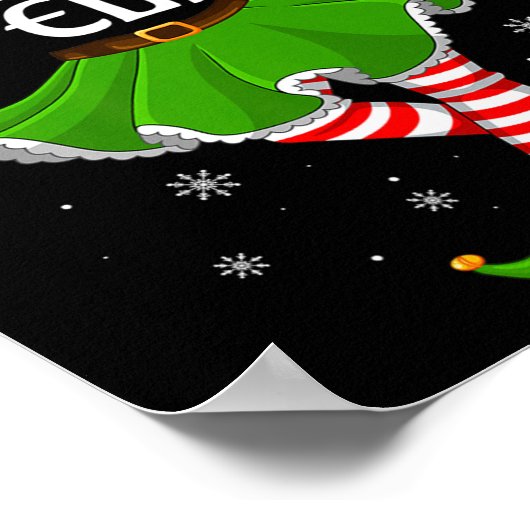 Kindergarten Elf Christmas Family Girls Women Elf  Poster (Hoek)