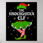 Kindergarten Elf Christmas Family Girls Women Elf Poster (Voorkant)