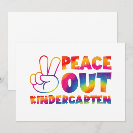 Kindergarten en kleurstof op de laatste dag van de kaart (Voorkant / Achterkant)