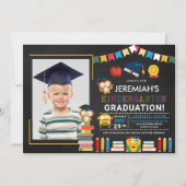 Kindergarten Foto Afstuderen Chalkboard Kaart (Voorkant)