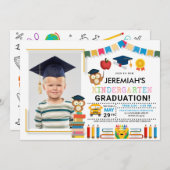 Kindergarten Foto Afstuderen Uitnodiging (Voorkant / Achterkant)