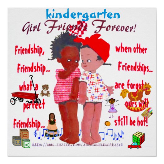 "Kindergarten Friends" Perfect Poster (Voorkant)