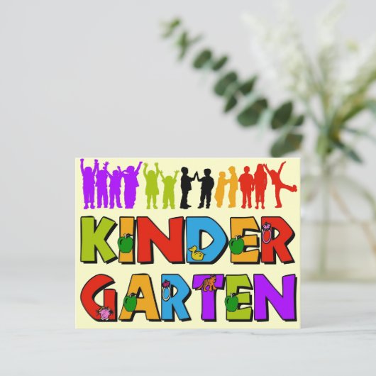 Kindergarten Fun Briefkaart (Staand voorkant)