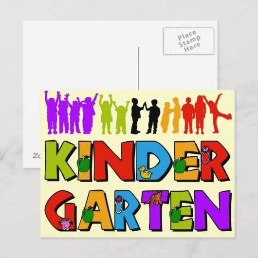 Kindergarten Fun Briefkaart (Voorkant / Achterkant)