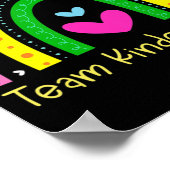 Kindergarten Fun Terug naar school Regenboogteam K Poster (Hoek)