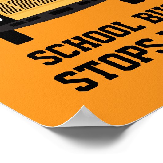 Kindergarten Gele School Bus Hier wachten Poster (Hoek)