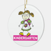 Kindergarten Girl Keramisch Ornament (Links)