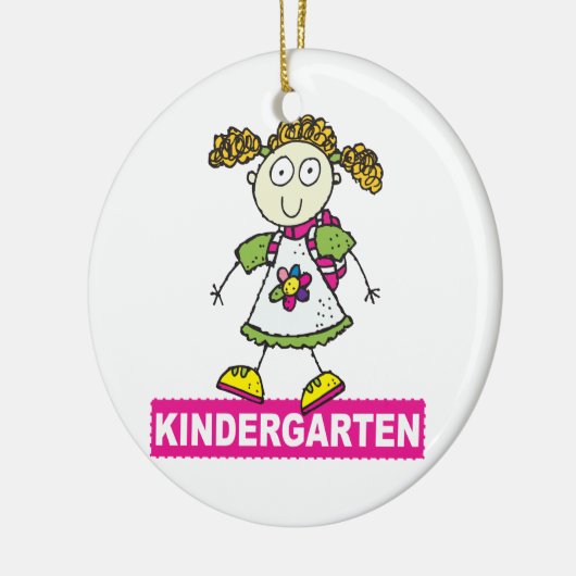 Kindergarten Girl Keramisch Ornament (Links)