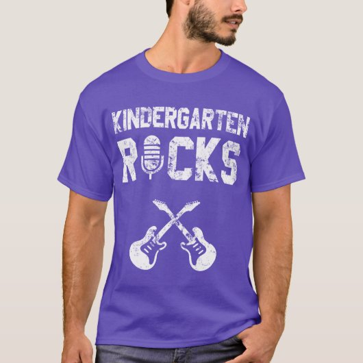 Kindergarten Grade Rocks Backo School Boy Girl gir T-shirt (Voorkant)
