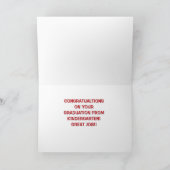 Kindergarten graduate Congrats red Kaart (Binnen)