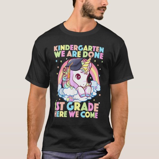 Kindergarten Graduation Magical Unicorn  Girls T-shirt (Voorkant)