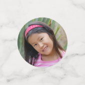 Kindergarten Graduation Pink Dinosaur Girl 2 Photo Confetti (Kleine voorkant)