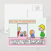 Kindergarten hebben alles te maken met naleving briefkaart (Voorkant / Achterkant)