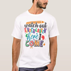 KINDERGARTEN HIER KOM IK Leerster. T-shirt