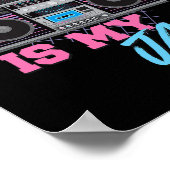 Kindergarten is mijn jam -  80s Boombox Teach Poster (Hoek)