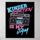 Kindergarten is mijn jam -  80s Boombox Teach Poster (Voorkant)